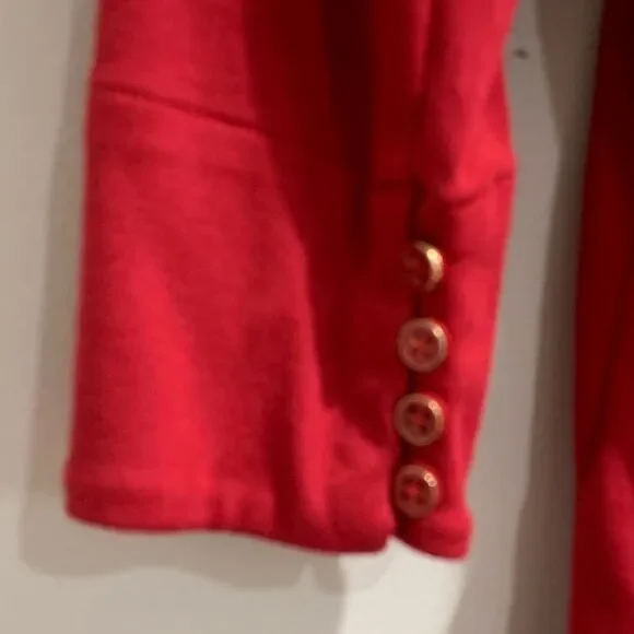 Talbots Petites Red Button-Sleeve Long Sleeve Top – Size SP - Picture 4 of 6